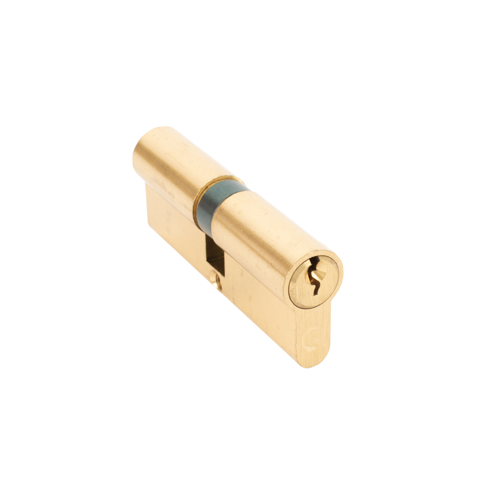 6 Pin Euro Double Cylinder (Keyed Alike) - Brass - 40/40